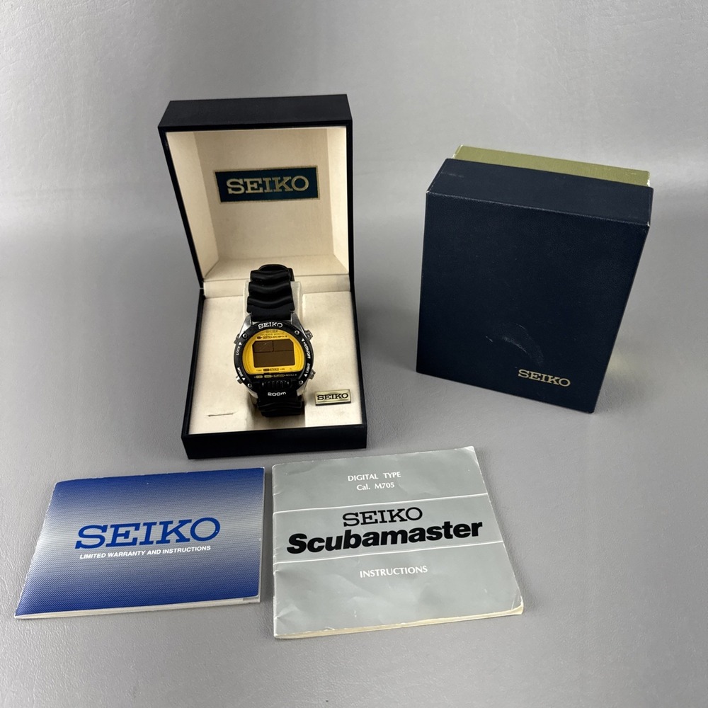 Vintage Seiko Scuba Divers‎ M705-5A1A Quartz Digital Mens Watch READ